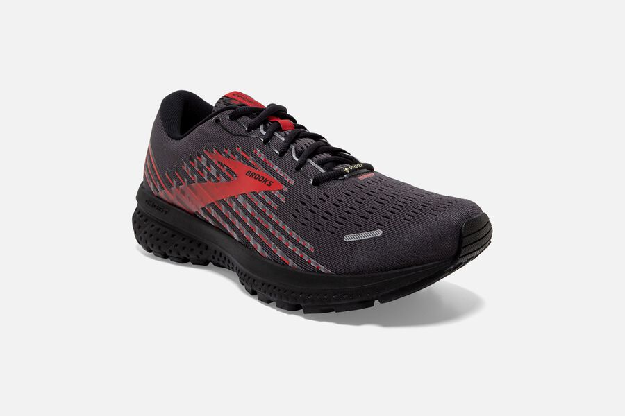 Brooks Israel Ghost 13 GTX Road Running Shoes Mens - Black/Red - CPJ-584701